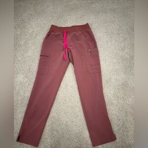 Figs Yola skinny scrub pant in mauve